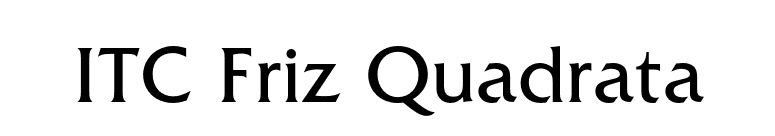 ITC Friz Quadrata font preview