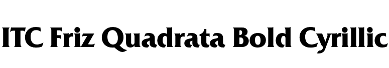ITC Friz Quadrata Bold Cyrillic font preview