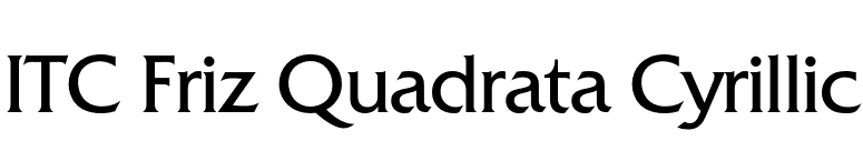 ITC Friz Quadrata Cyrillic font preview