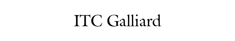 ITC Galliard font preview
