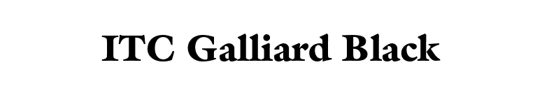 ITC Galliard Black font preview