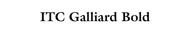 ITC Galliard Bold font preview