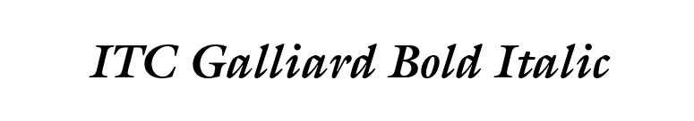 ITC Galliard Bold Italic font preview