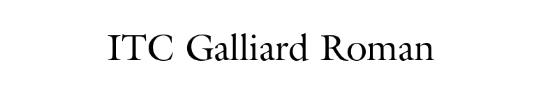 ITC Galliard Roman font preview