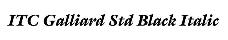 ITC Galliard Std Black Italic font preview