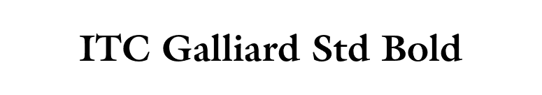 ITC Galliard Std Bold font preview