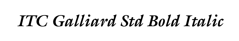 ITC Galliard Std Bold Italic font preview