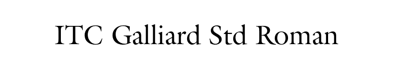ITC Galliard Std Roman font preview
