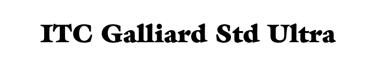 ITC Galliard Std Ultra font preview