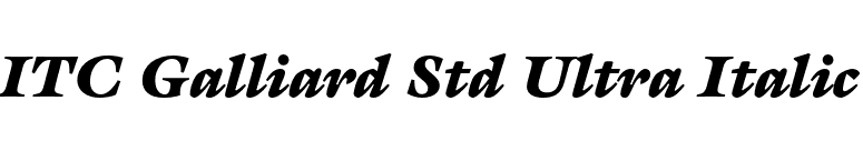 ITC Galliard Std Ultra Italic font preview