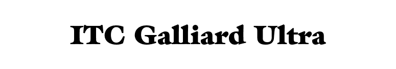 ITC Galliard Ultra font preview