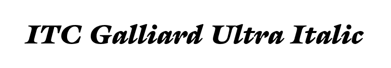 ITC Galliard Ultra Italic font preview