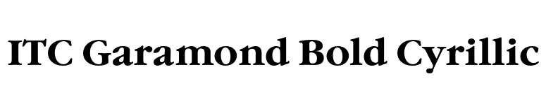 ITC Garamond Bold Cyrillic font preview