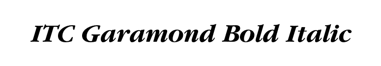 ITC Garamond Bold Italic font preview