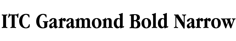 ITC Garamond Bold Narrow font preview