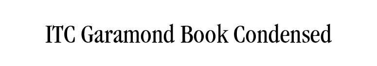 ITC Garamond Book Condensed font preview