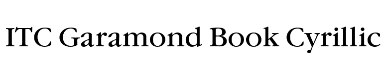 ITC Garamond Book Cyrillic font preview