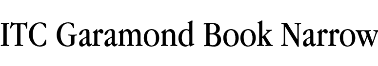 ITC Garamond Book Narrow font preview