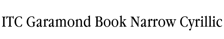 ITC Garamond Book Narrow Cyrillic font preview