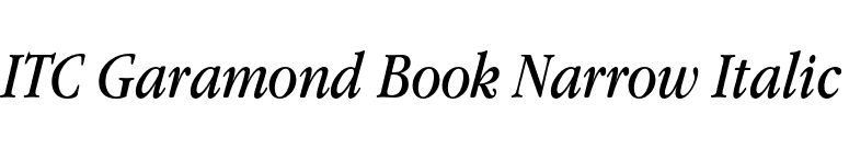 ITC Garamond Book Narrow Italic font preview
