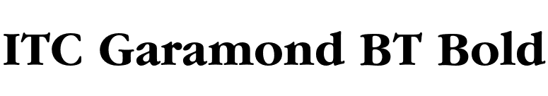 ITC Garamond BT Bold font preview