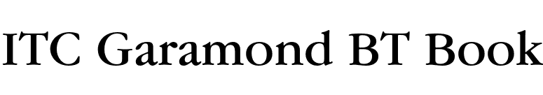 ITC Garamond BT Book font preview
