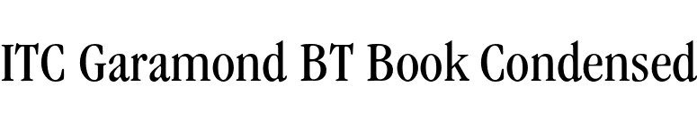 ITC Garamond BT Book Condensed font preview