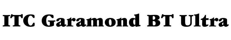 ITC Garamond BT Ultra font preview