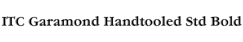 ITC Garamond Handtooled Std Bold font preview