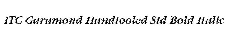 ITC Garamond Handtooled Std Bold Italic font preview