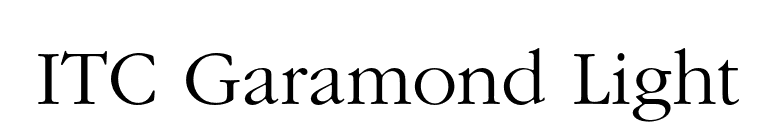 ITC Garamond Light font preview
