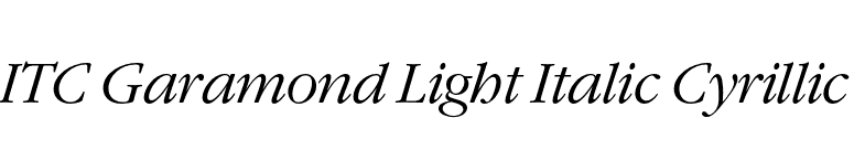 ITC Garamond Light Italic Cyrillic font preview