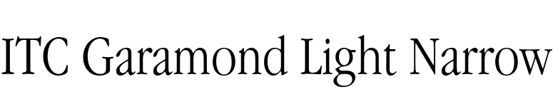 ITC Garamond Light Narrow font preview