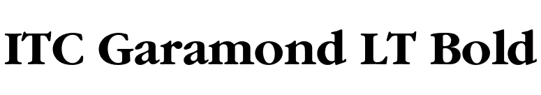 ITC Garamond LT Bold font preview