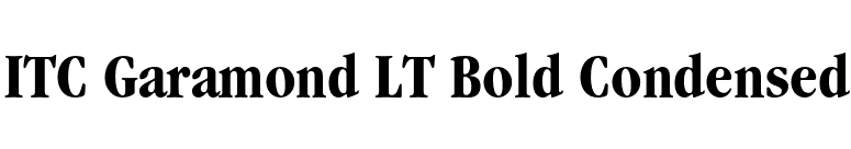 ITC Garamond LT Bold Condensed font preview