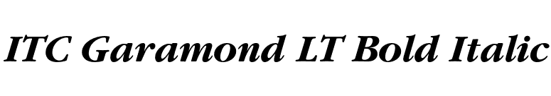 ITC Garamond LT Bold Italic font preview
