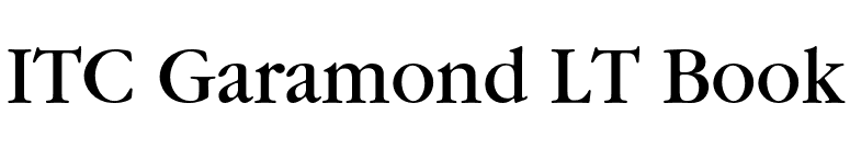 ITC Garamond LT Book font preview