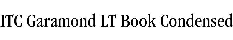 ITC Garamond LT Book Condensed font preview