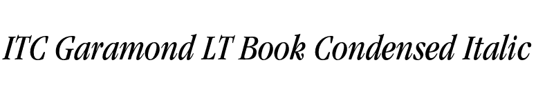 ITC Garamond LT Book Condensed Italic font preview