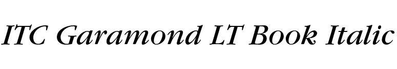 ITC Garamond LT Book Italic font preview