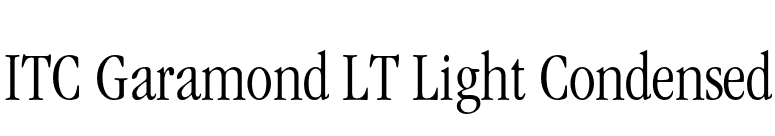 ITC Garamond LT Light Condensed font preview