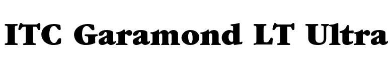 ITC Garamond LT Ultra font preview