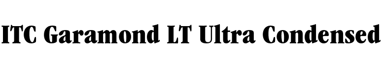 ITC Garamond LT Ultra Condensed font preview