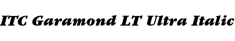 ITC Garamond LT Ultra Italic font preview