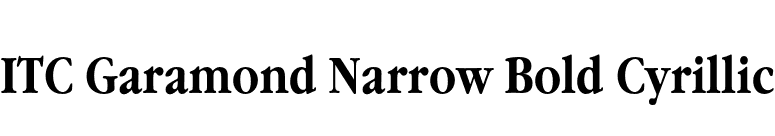 ITC Garamond Narrow Bold Cyrillic font preview