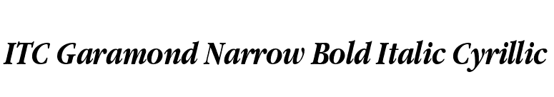 ITC Garamond Narrow Bold Italic Cyrillic font preview