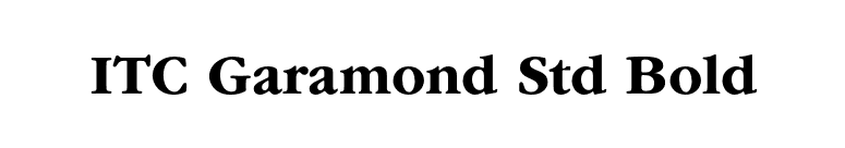 ITC Garamond Std Bold font preview