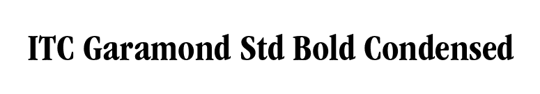 ITC Garamond Std Bold Condensed font preview