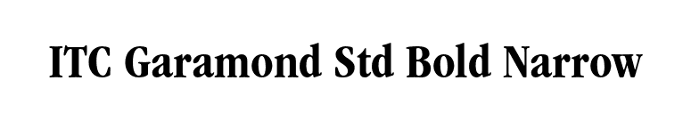 ITC Garamond Std Bold Narrow font preview