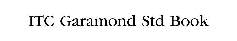 ITC Garamond Std Book font preview